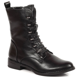 Crne izolirane ženske čizme s patentnim zatvaračem Jezzi crna