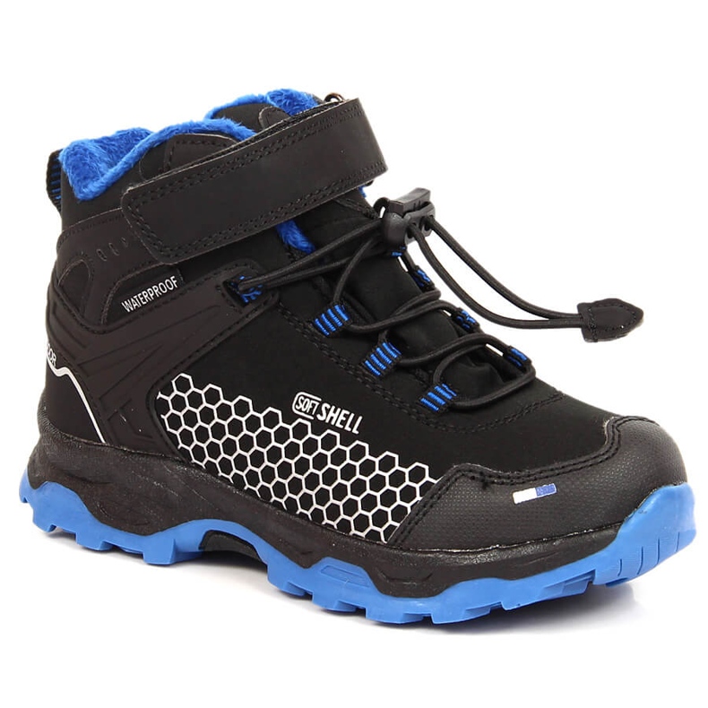 Dječje vodootporne čizme za snijeg s čičkom American Club AM904A crno