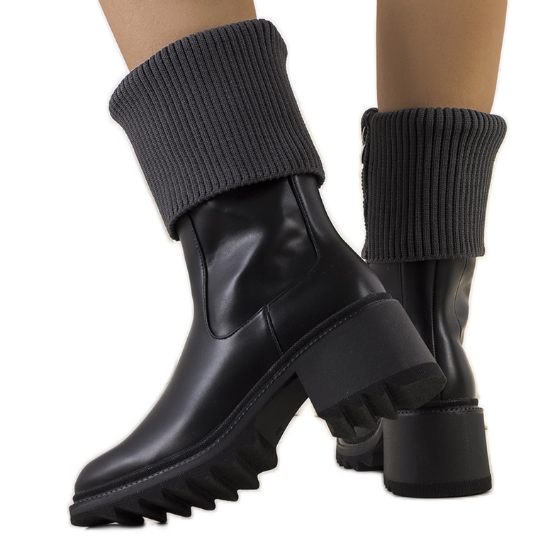 Crne Lalita čizme na visoku petu crno