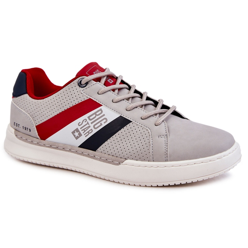 Klasične muške sportske cipele Memory Foam Big Star KK174056 Siva