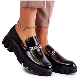 Sergio Leone Lakirane cipele s lancem crne Anne crna