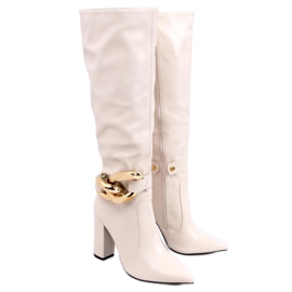 PA1 Sheryl Beige čizme na petu bež