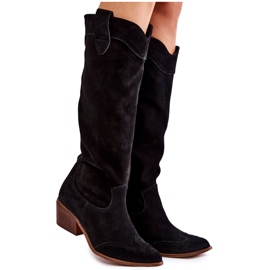 Ženske čizme na visoku petu Lewski Shoes 3235 crne crno