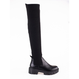 Ženske mušketire s fleksibilnim gornjištem Shelovet crne boje crno