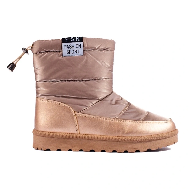 W. Potocki Ženske Potocki čizme za snijeg s niskim gornjištem, zlatne boje zlatna