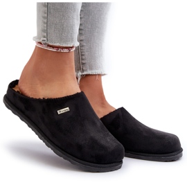 Domaće tople papuče Inblu CS-34-014 crne crno