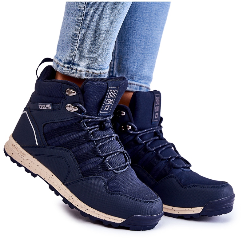 Ženske visoke cipele za planinarenje Big Star KK274611 tamnoplava