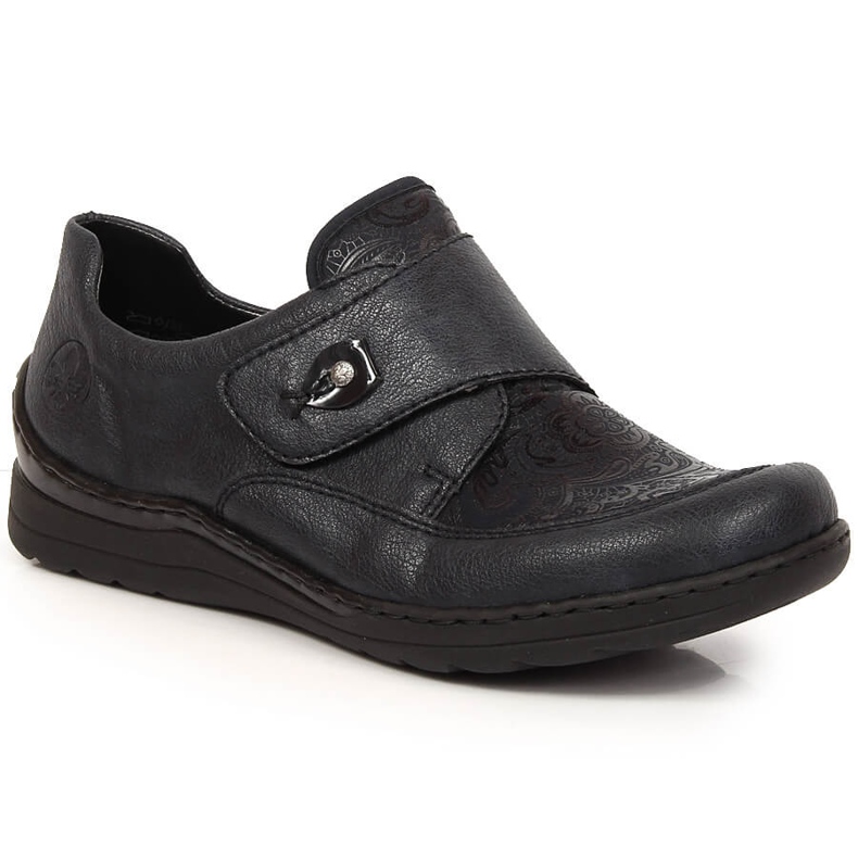 Ženske cipele na čičak tamnoplave Rieker 48951-14 mornarsko plava