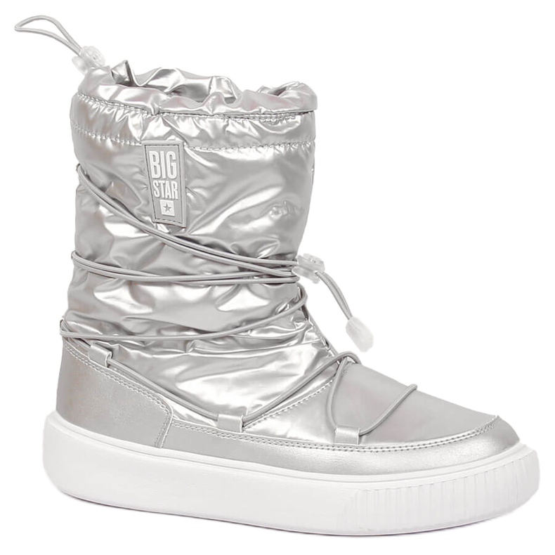 Srebrne metalik čizme za snijeg Big Star KK274195 srebro