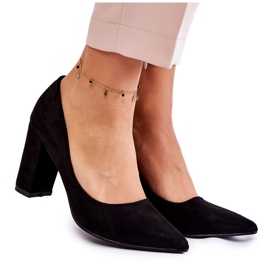 PS1 Klasične cipele od brušene kože na crnoj Kendra peti