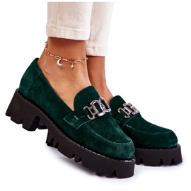 Cipele od brušene kože sa zelenim Laura Messi ukrasom zelena