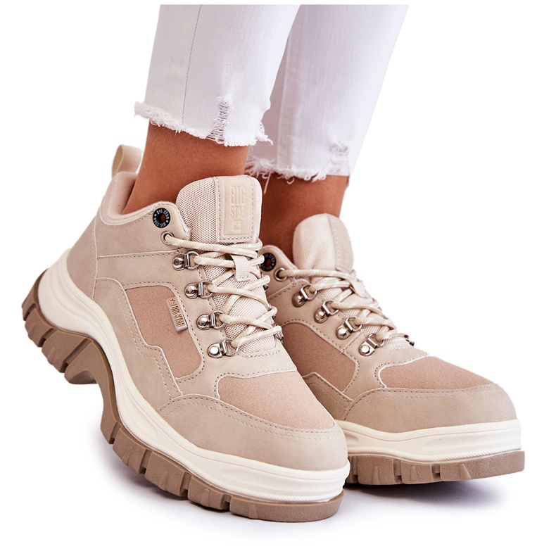 Ženske cipele za planinarenje Trappers Memory Foam Big Star Bež KK274363