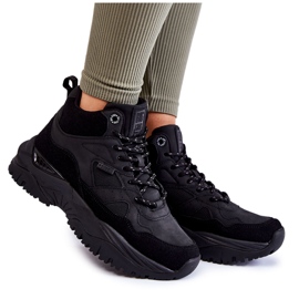 Ženska visoka sportska obuća Memory Foam System Big Star KK274356 crna crno