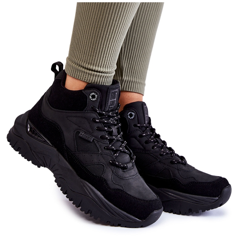 Ženska visoka sportska obuća Memory Foam System Big Star KK274356 crna crno