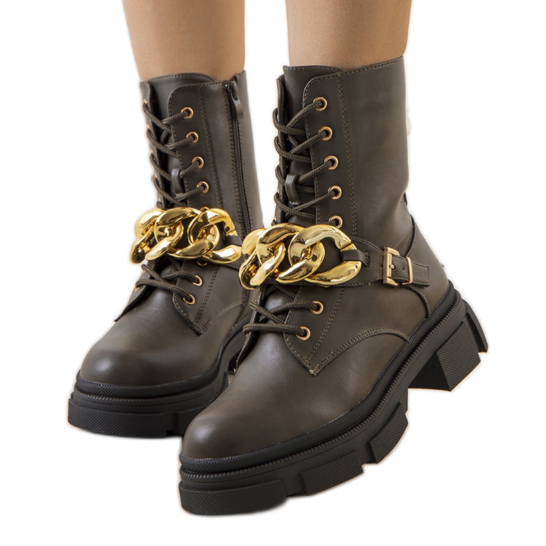 Zelene planinarske cipele s lancem Iversen zelena