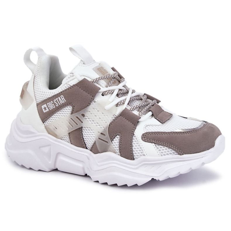 Lagane muške sportske cipele Big Star KK174055 Bijele bijela