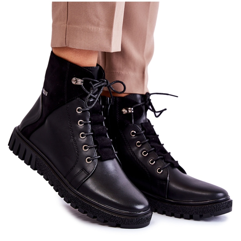 Sergio Leone Ženske čizme na crnu Kristin platformu crno