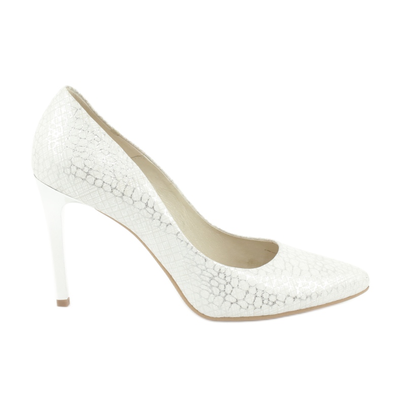 Pumpe na Espinto C-456/67 bijele boje s metalnim uzorcima bijela