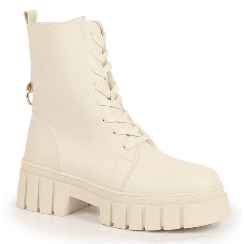 Čizme na vezanje i izolirani patentni zatvarač Sergio Leone W SK387B bež