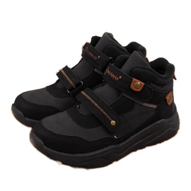 Crne čizme za dječake s čičak kopčama McKeylor crna