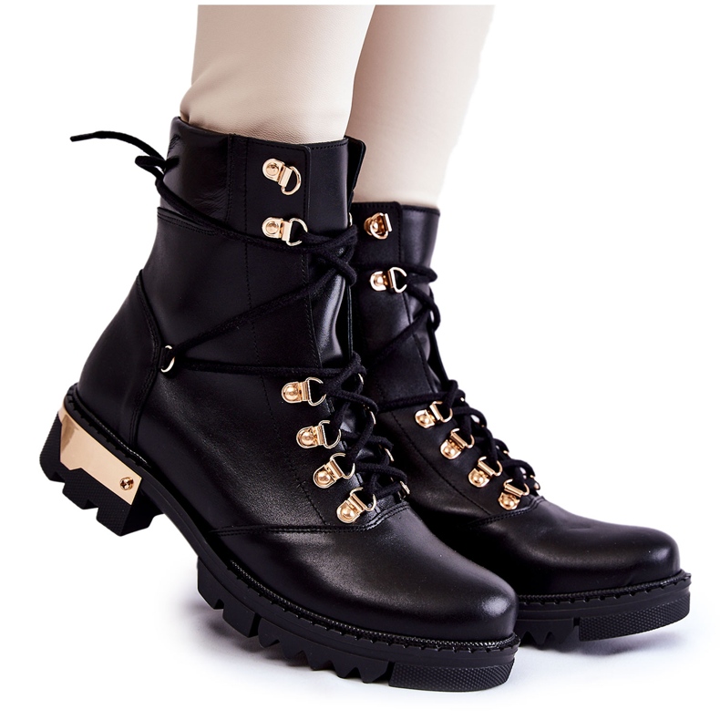 Lewski Shoes Cipele Workery Lewski 3243 Crne čizme crno