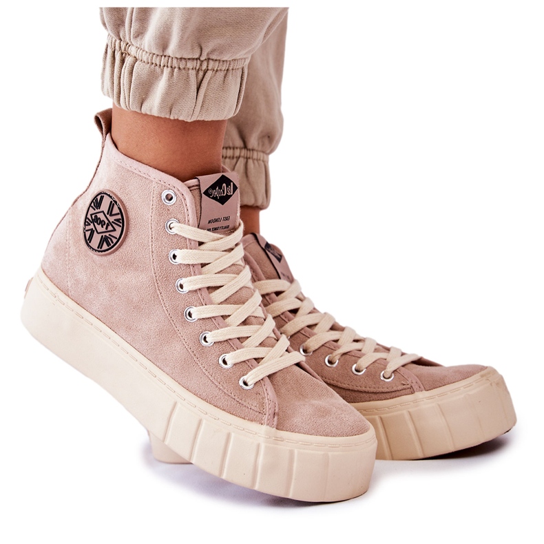 Lee Cooper LCJ-22-31-1434L Bež visoke tenisice