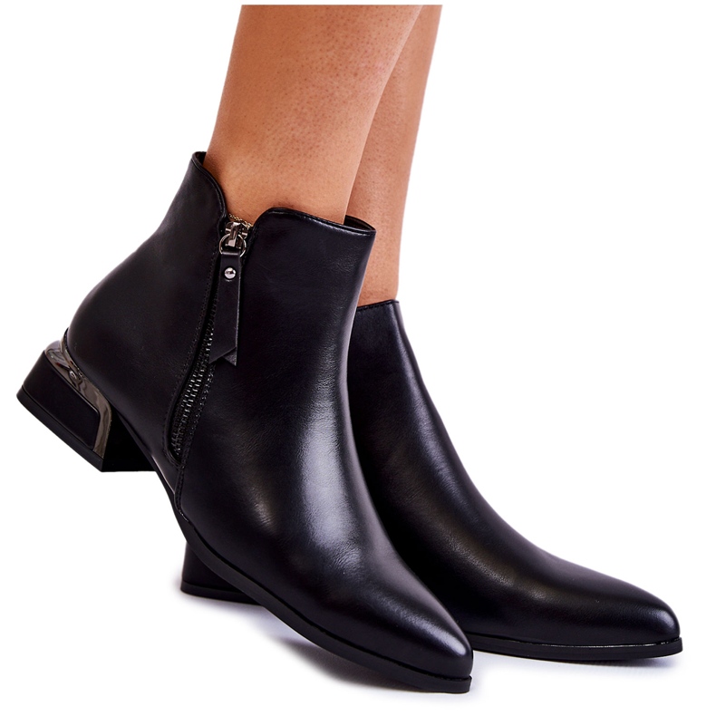 PS1 Ženske tople kožne čizme crne Laufey crno