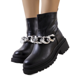 Crne čizme na visokom Alide potplatu crna