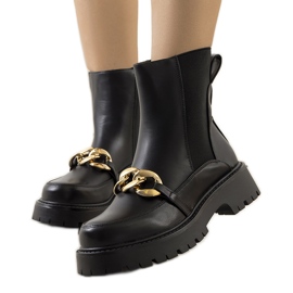 Crne čizme na visokom Pesa potplatu crna