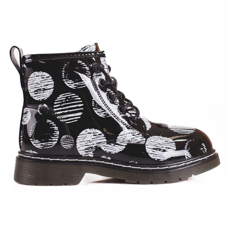 Čizme za djevojčice s uzorkom crno