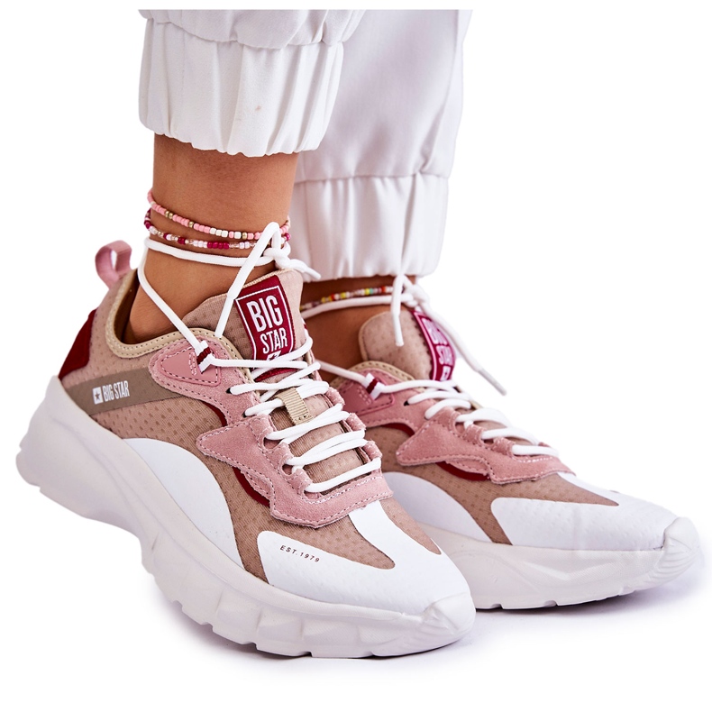 Ženske sportske cipele Big Star KK274055 Bež bijela
