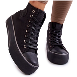 Ženske visoke izolirane tenisice Big Star KK274173 crne crna