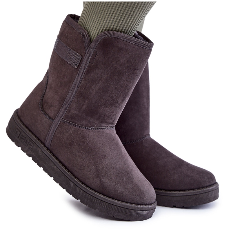 Ženske visoke čizme za snijeg Big Star KK274619 sive siva