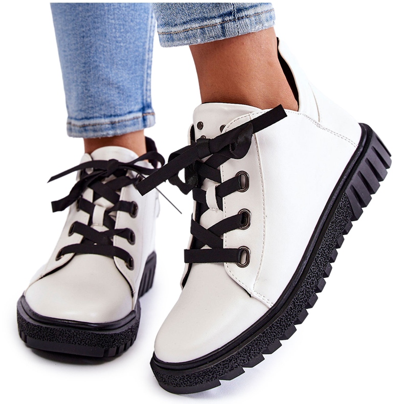 Cipele od eko kože Sergio Leone PB210 Bijele bijela