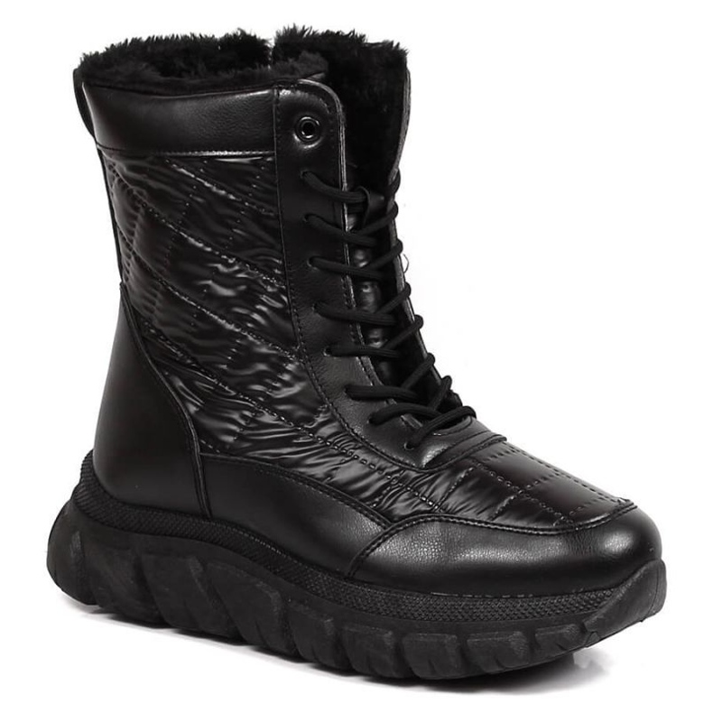 Visoke čizme s krznom Vinceza W JAN165A crno