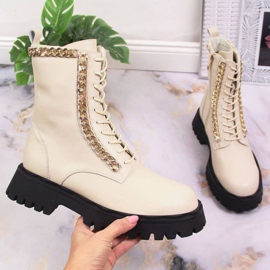 Kožne gležnjače s lancem izolirane Artiker W HBH40 bež