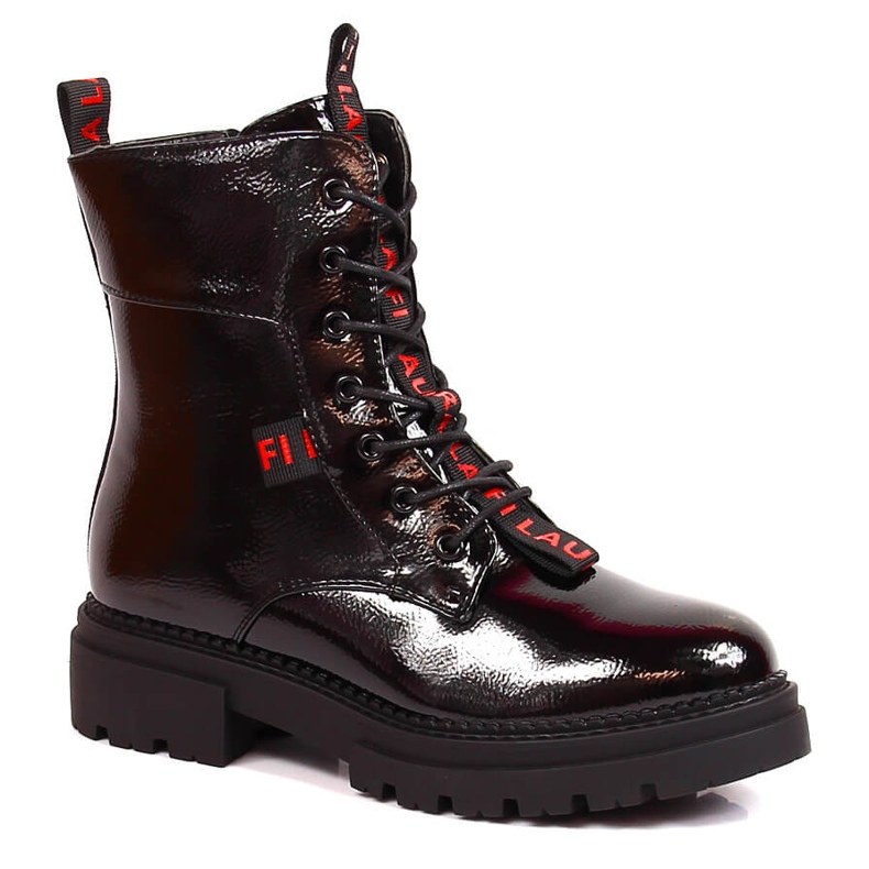 Ženske crne lakirane izolirane čizme Laura La.Fi crno