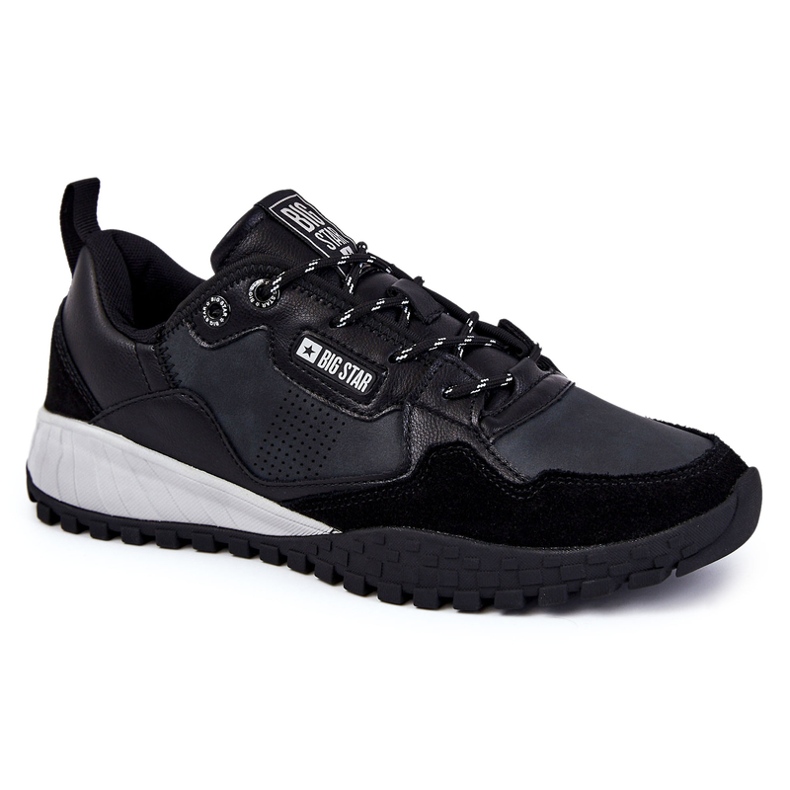 Muške klasične sportske cipele Memory Foam Big Star KK174270 crna crno