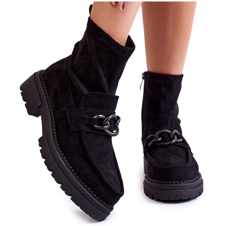 Ženske čizme od brušene kože La.Fi 250042B-SU crne crno