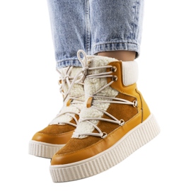 Ženske čizme za snijeg od senfa iz Laursena narančasta