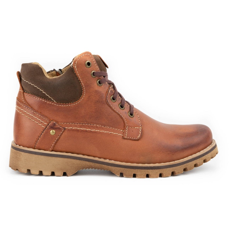 KOMODO Muške kožne čizme, izolirana cigla 885 smeđa