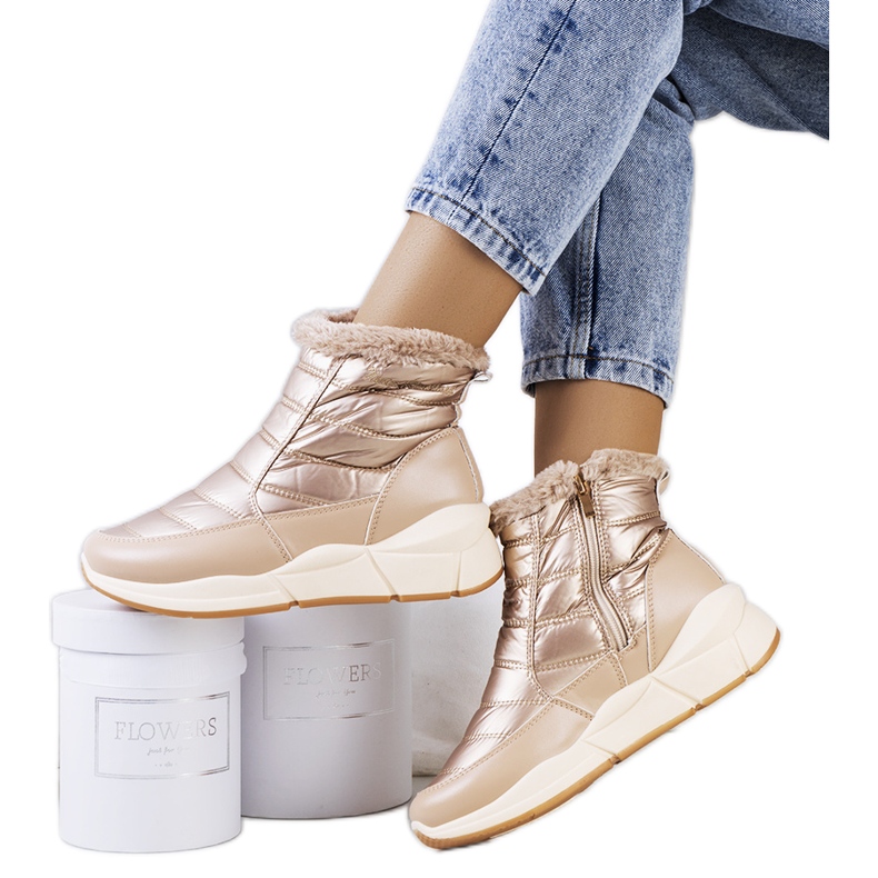 Lago zlatne čizme za snijeg bež zlatna