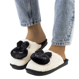 Inna Crne papuče sa zecom Rabbit bijela