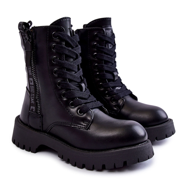 Dječje crne čizme s patentnim zatvaračem Big Star KK374136 crno