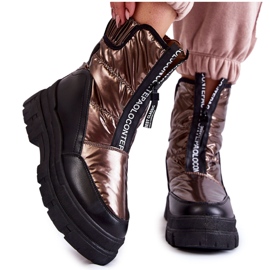 Vinceza Ženske udobne čizme za snijeg, smeđe i crne Elodia smeđa crna višebojan