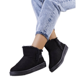 Big Star Crne čizme za snijeg s krznom KK274622 crna