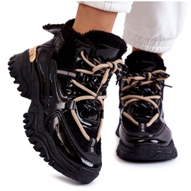 PM1 Ženske crne izolirane sportske čizme Edora crna