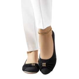 PA1 Crne balerinke sa sjajnim Like yourself ukrasom crna