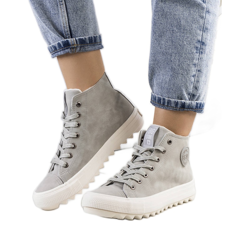 Sive izolirane tenisice Big Star EE274114 siva