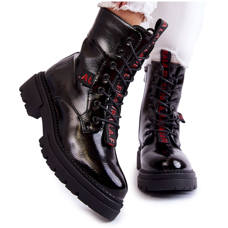 Lakirane tople čizme La.Fi 250054B-LA crne crno